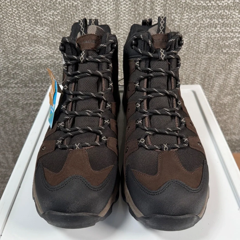 Eddie Bauer Maple Ridge Hiking Boots Mens 12 Brown Waterproof Leather Outdoor